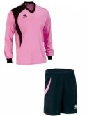 Errea Set Neath shirt+ short L/S rosa/nero