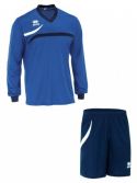 Errea set Derby shirt+ Neath short L/S royal/bianco