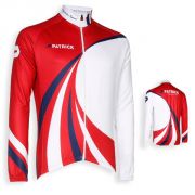 Patrick, CYVIC103 Lange mouwen shirt Rood-wit-navy - Cycling collection 2014