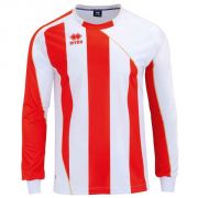 Errea, Maglia Hove LM Bianco-rosso - Voetbalshirts