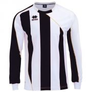 Errea, Maglia Hove LM Bianco-nero - Voetbalshirts