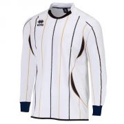 Errea, Maglia Camden LM Bianco-nero-oro - Voetbalshirts