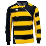 Errea, Maglia Dundee LM Nero-giallo-bianco - Voetbalshirts