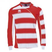 Errea, Maglia Dundee LM Rosso-bianco-grigio - Voetbalshirts