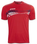 Joma, Shirt Picasho 5 Red-white - Tenniskleding