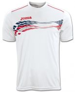 Joma, Shirt Picasho 5 White-red - Tenniskleding