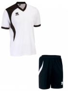 Errea, Set Neath shirt+ short bianco/nero - Voetbaltenues