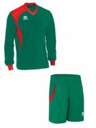 Errea, Set Neath shirt+ short L/S verde/rosso - Voetbaltenues