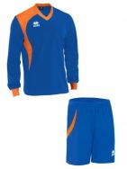 Errea, Set Neath shirt+ short L/S royal/arancio - Voetbaltenues