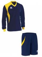 Errea, Set Neath shirt+ short L/S blu/giallo - Voetbaltenues