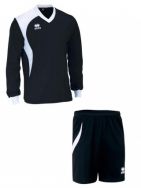 Errea, Set Neath shirt+ short L/S nero/bianco - Voetbaltenues