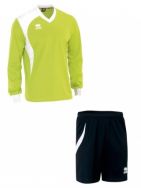 Errea, Set Neath shirt+ short L/S verdefluo/nero - Voetbaltenues