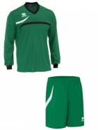 Errea, set Derby shirt+ Neath short L/S verde/nero - Voetbaltenues