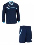 Errea, set Derby shirt+ Neath short L/S blu/sky - Voetbaltenues