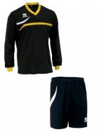 Errea, set Derby shirt+ Neath short L/S nero/giallo - Voetbaltenues
