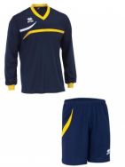 Errea, set Derby shirt+ Neath short L/S blu/giallo - Voetbaltenues