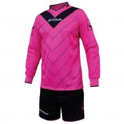 Givova, KITP005 Kit Sanchez Fuxia-nero - Voetbaltenues