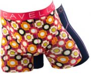 Cavello, CMB14003 Oranje gebloemd-donkerblauw - Underwear