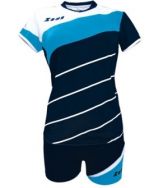 Zeusport, Kit Lybra Blu-Light Royal-Bianco - Voetbaltenues