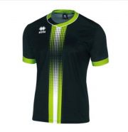 Errea, Maglia Bremen S/S Nero verdefluo - Voetbalshirts