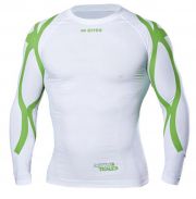 Errea, FYSIO SHIRT LS White green -  Active Tense 3D underwear 