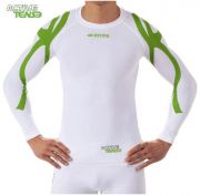 Errea, FYSIO SHIRT LS White green -  Active Tense 3D underwear 