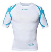 Errea, SAIPH SHIRT S/S AD  WHITE CYAN - Underwear