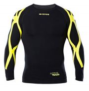 Errea, Technisch onderhemd MIZAR SHIRT L/S AD BLACK YELLOW_FLUO -  Active Tense 3D underwear 