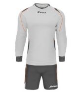Zeusport, Kit GK Paros Bianco-Grigio Scuro-Arancio Fluo - Keepersbenodigdheden 