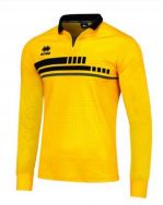 Errea, Maglia Robert L/S Yellow Black Anthracite - Voetbalshirts