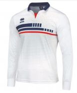 Errea, Maglia Robert L/S White Navy Red - Voetbalshirts