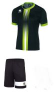 Errea, Kit Bremen short sleeve Black white Lime - Voetbaltenues