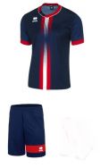 Errea, Kit Bremen short sleeve Navy white red - Voetbaltenues