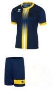 Errea, Kit Bremen short sleeve navy white yellow - Voetbaltenues