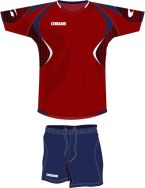 Gems, AB03 Kit Indiana Granata/Blu - Voetbaltenues