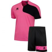 Errea, Kit Marcus Short Sleeve  Pink black - Voetbaltenues