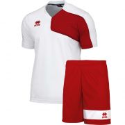 Errea, Kit Marcus Short Sleeve  white red - Voetbaltenues