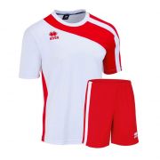 Errea, Set Bolton shirt+ short bianco/rosso - Voetbaltenues