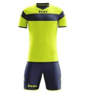 Zeusport, Kit Apollo Giallo Fluo blu - Voetbaltenues