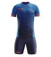 Zeusport, Kit Virgo Royal-blu-aranciofluo - Voetbaltenues