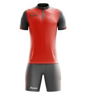 Zeusport, Kit Aquarius Grigio solar red - Voetbaltenues