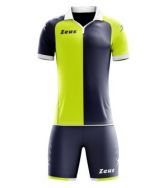 Zeusport, KIT GRYFON Giallo Fluo - Blu - Bianco - Voetbaltenues