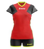 Zeusport, Kit Penelope Rosso-Nero-Giallo Fluo-Verde Fluo  - Volleybal