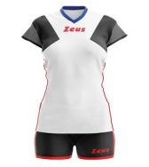 Zeusport, Kit Penelope Bianco-Nero-Rosso-Electric Royal - Volleybal