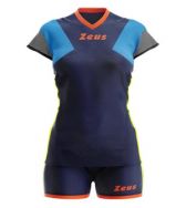 Zeusport, Kit Penelope Blu-Arancio Fluo-Light Royal-Giallo Fluo - Volleybal