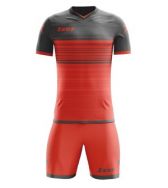 Zeusport, Kit Elios new solar red-dark grey - Voetbaltenues