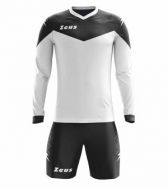 Zeusport, KIT ULYSSE ML bianc-/nero - Voetbaltenues