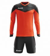 Zeusport, KIT ULYSSE ML Aranciofluo-nero - Voetbaltenues