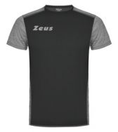 Zeusport, T-shirt Click Nero-grigio melange - Trainingskleding