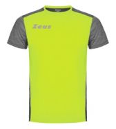 Zeusport, T-shirt Click giallofluo-grigio melange - Voetbalshirts